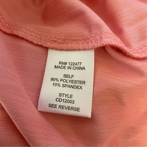 NSR Pink Ribbed Long Sleeve Midi Dress Size Large NWT - Picture 8 of 8